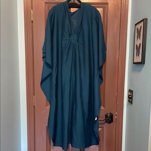 Kaftan Caftan Phoenix Crane Teal Women's Dress O/S